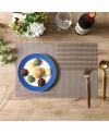 Brown Strips Table Mat